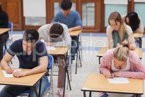 Students sitting a test