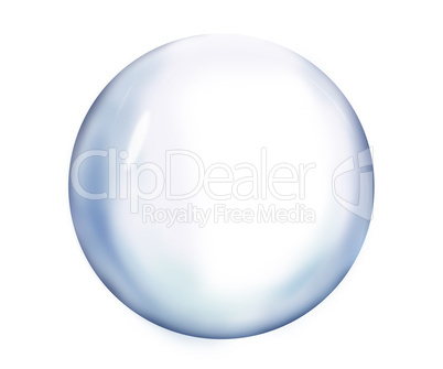 Bubble against white background