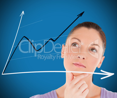 Woman looking at a chart