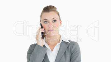 Businesswoman calling somebody