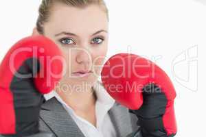 Businesswoman ready to fight
