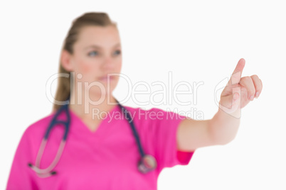 Female doctor presenting something