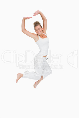 Woman jumping