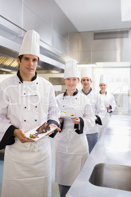 Team of Chef's presenting deserts