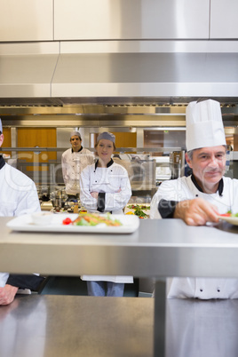 Busy restaurant kitchen