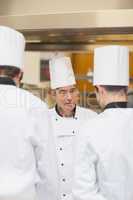 Head chef scolding employees