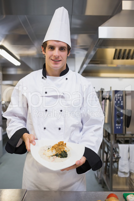 Chef presenting his plate