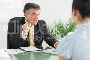 Businessman during a meeting