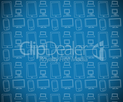 Blue multimedia themed background