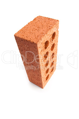 Standing red brick with ten holes