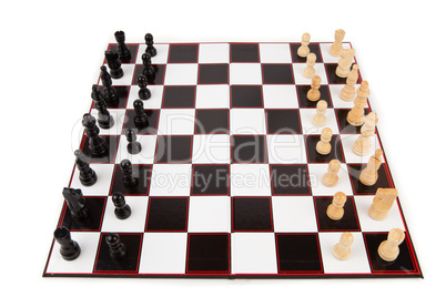 Chessboard with chess pieces