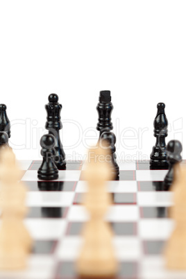 White and black chess pieces