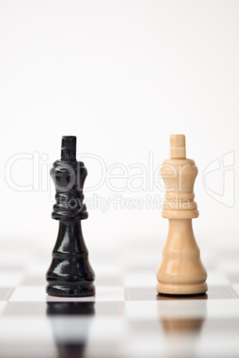 Black and white chess pieces