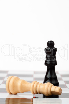 White and black chess pieces