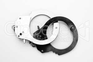 Black and silver handcuffs