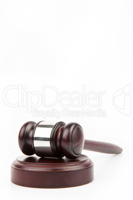 Wooden hammer and gavel