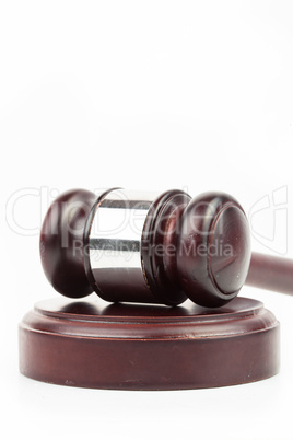 Hammer and gavel close up