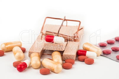 Mousetrap with pills