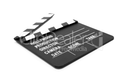 Film slate lying open