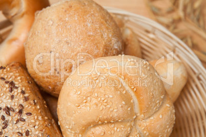 Bread lying in basket