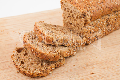 Slices of brown loaf