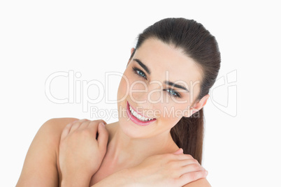 Glamorous woman smiling at camera