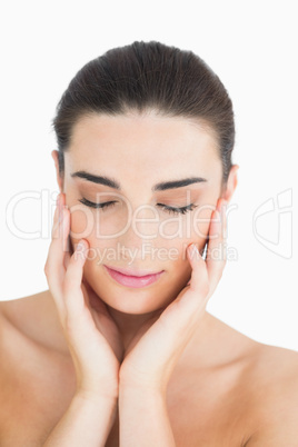 Woman having her eyes closed