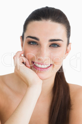 Woman smiling at camera