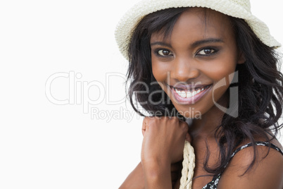 Smiling woman in summer fashion