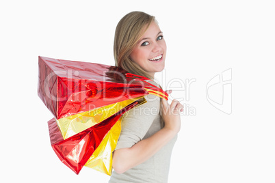 Woman with shopping bags