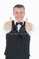 Happy man in suit