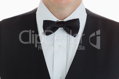 close-up of a Well-dressed waiter