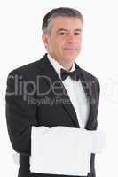 Waiter with a towel