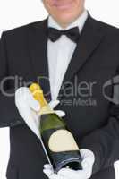 Waiter offering champagne