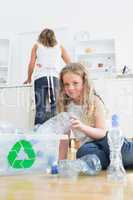 Daughter sorting plastics