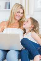 Daughter looking at her mother