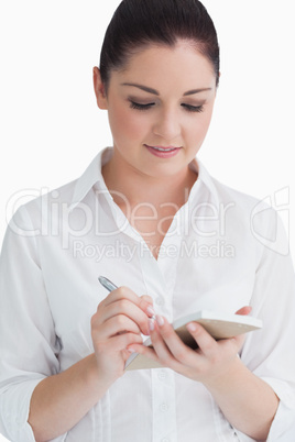 Waitress taking order