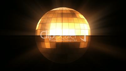 Orange disco ball