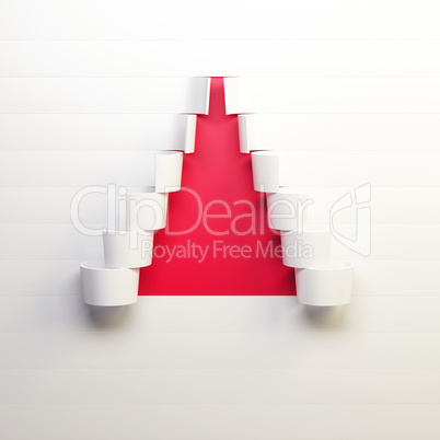 3d symbolic New Year's fir tree