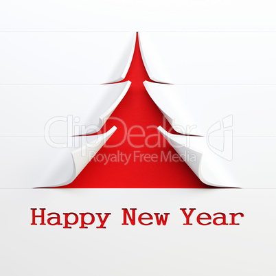 symbolic  New Year's tree 3d rendering