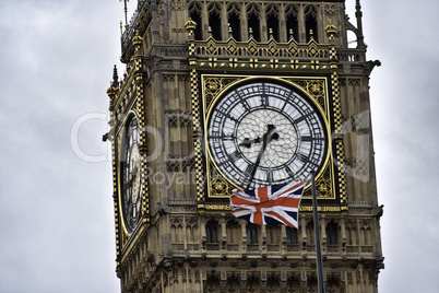 Clock on Big Ben, London, England