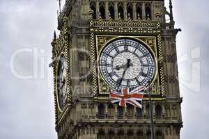 Clock on Big Ben, London, England