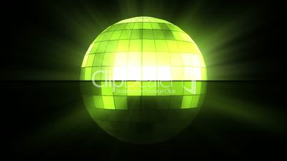 Green disco ball