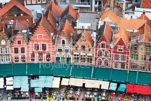 Roofs of Flemish Houses in Brugge, Belgium