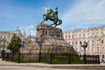 Hetman Bogdan Khmelnitsky statue in Kiev, Ukraine
