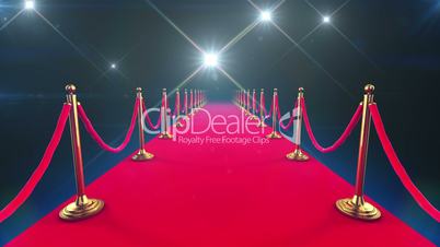 Red Carpet Event. Looped animation of a walk down and paparazzi camera flashes.