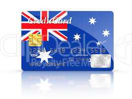 Credit Card covered with Australia flag.