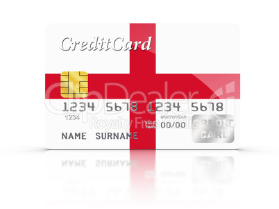 Credit Card covered with England flag.