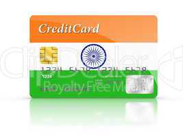 Credit Card covered with Indian flag.