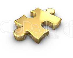 Gold Jigsaw Piece